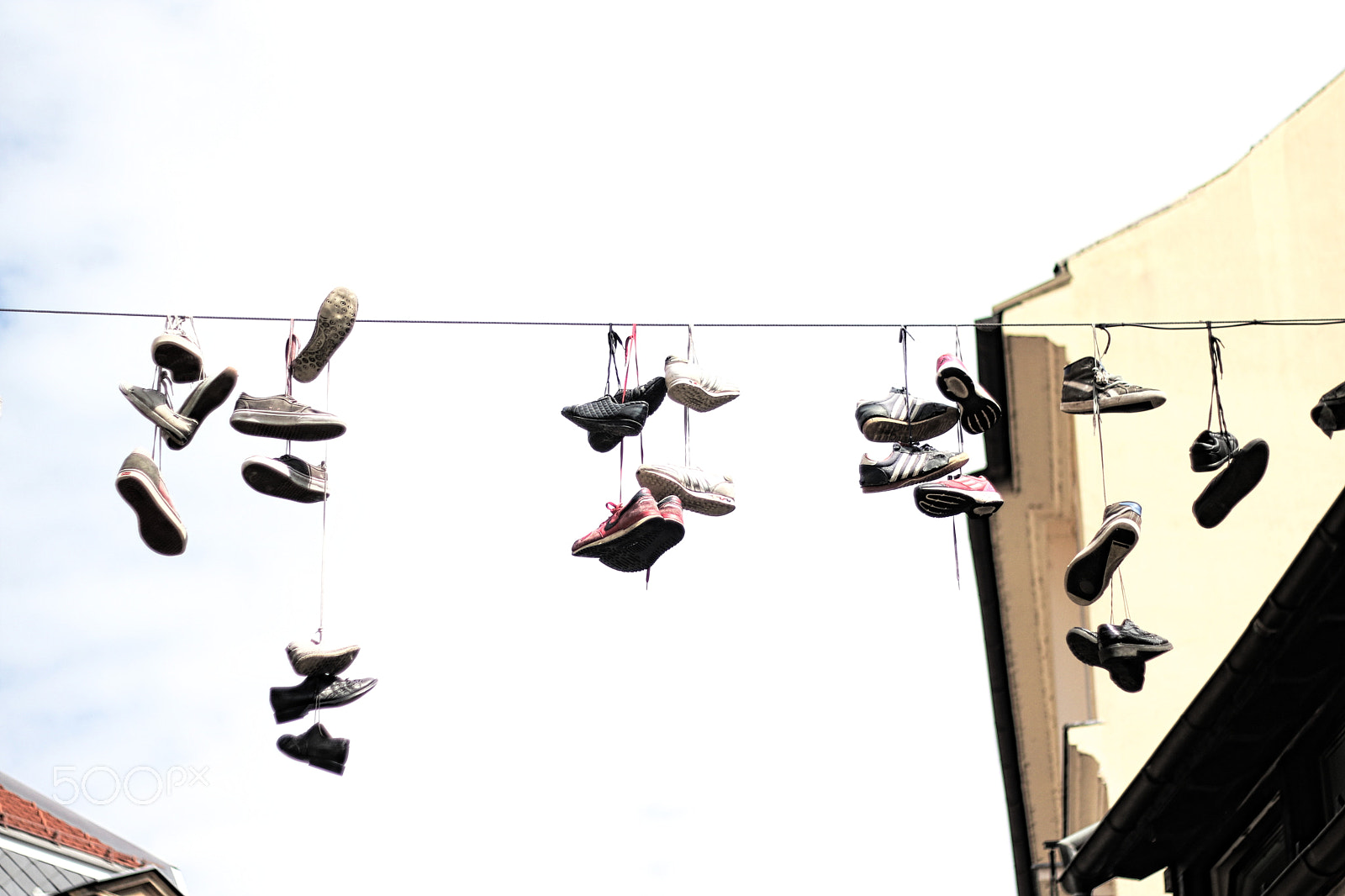 Canon EOS 750D (EOS Rebel T6i / EOS Kiss X8i) sample photo. Shoes in the wire photography