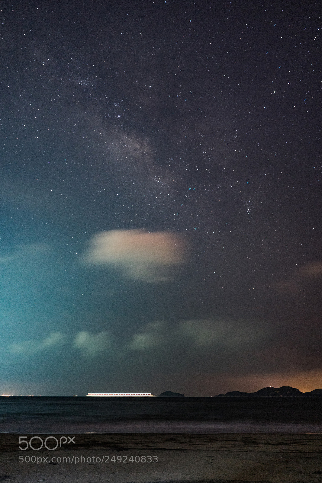 Sony a7 II sample photo. Milky way with beach photography