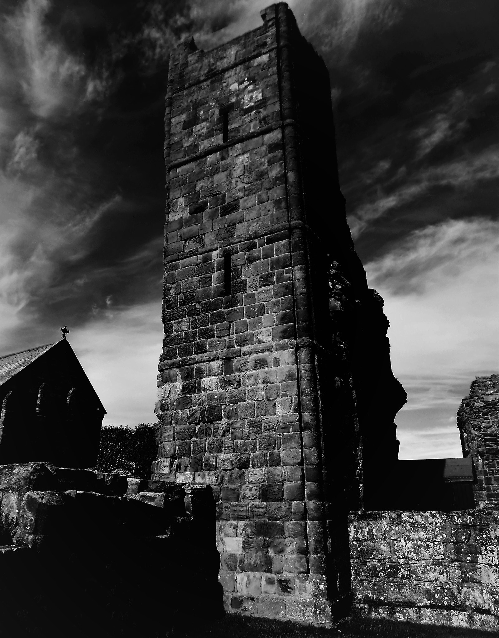 Fujifilm FinePix JZ200/JZ210 sample photo. Tower - lindisfarne priory photography