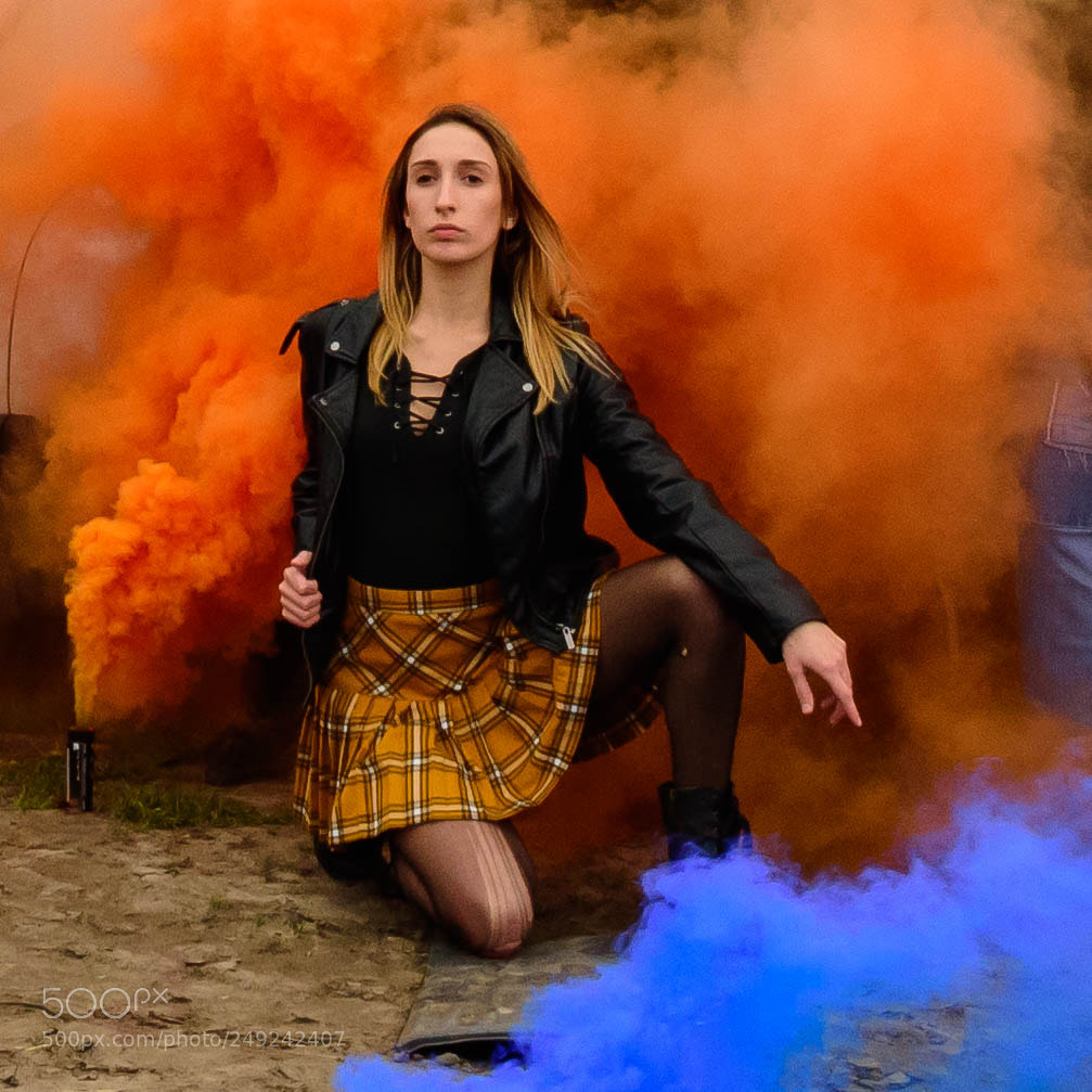 Nikon D7200 sample photo. Smoke bomb photography