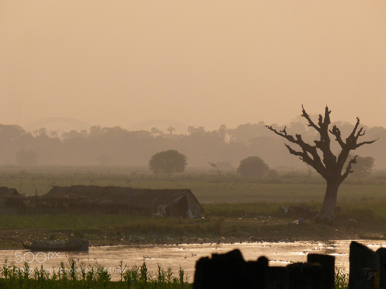 Panasonic Lumix DMC-FZ100 sample photo. Farmhouse in the mist photography