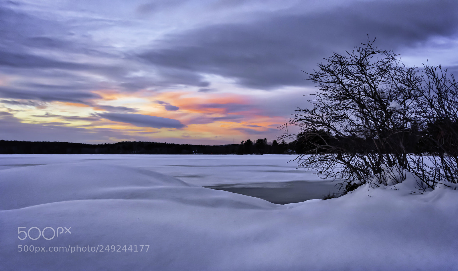 Nikon D7200 sample photo. Snowy sunset photography