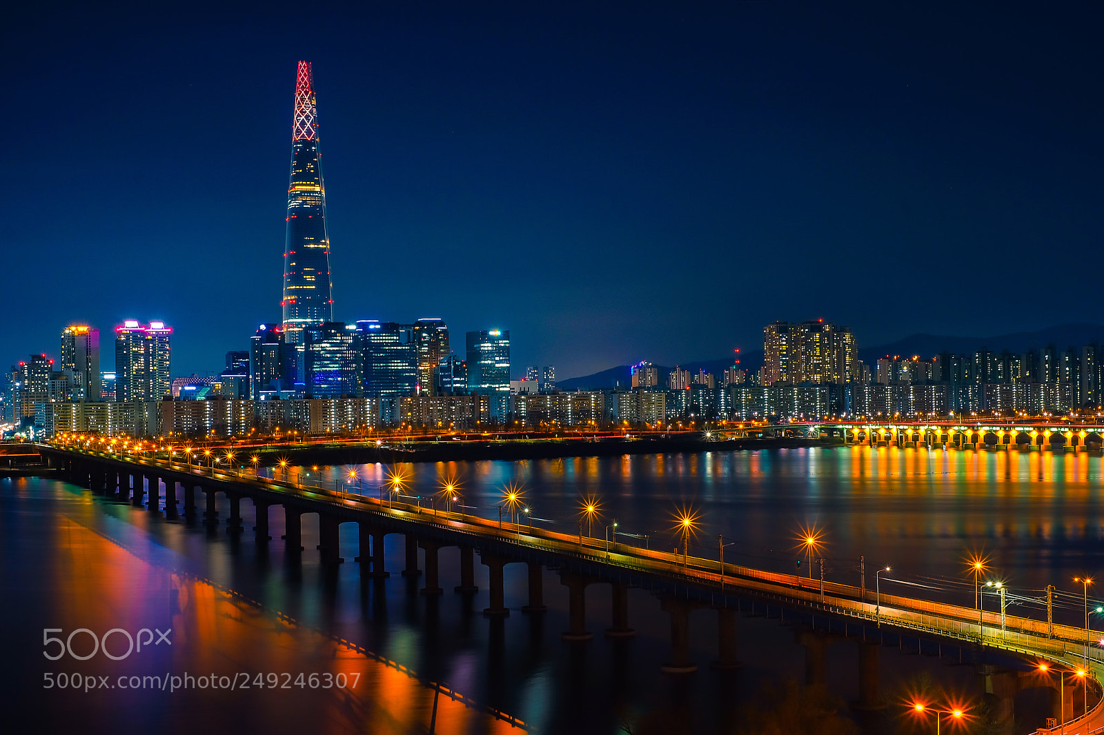 Fujifilm X-T10 sample photo. Cityscape at night along photography
