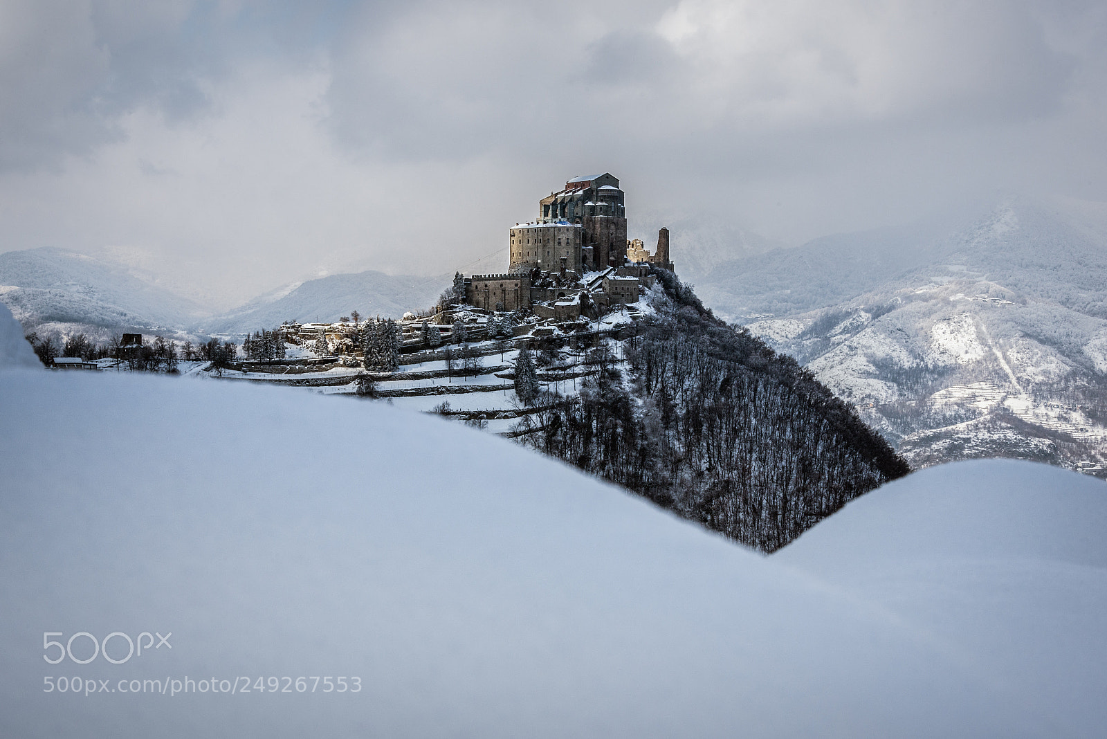 Nikon D610 sample photo. _abbey in the snow_ photography