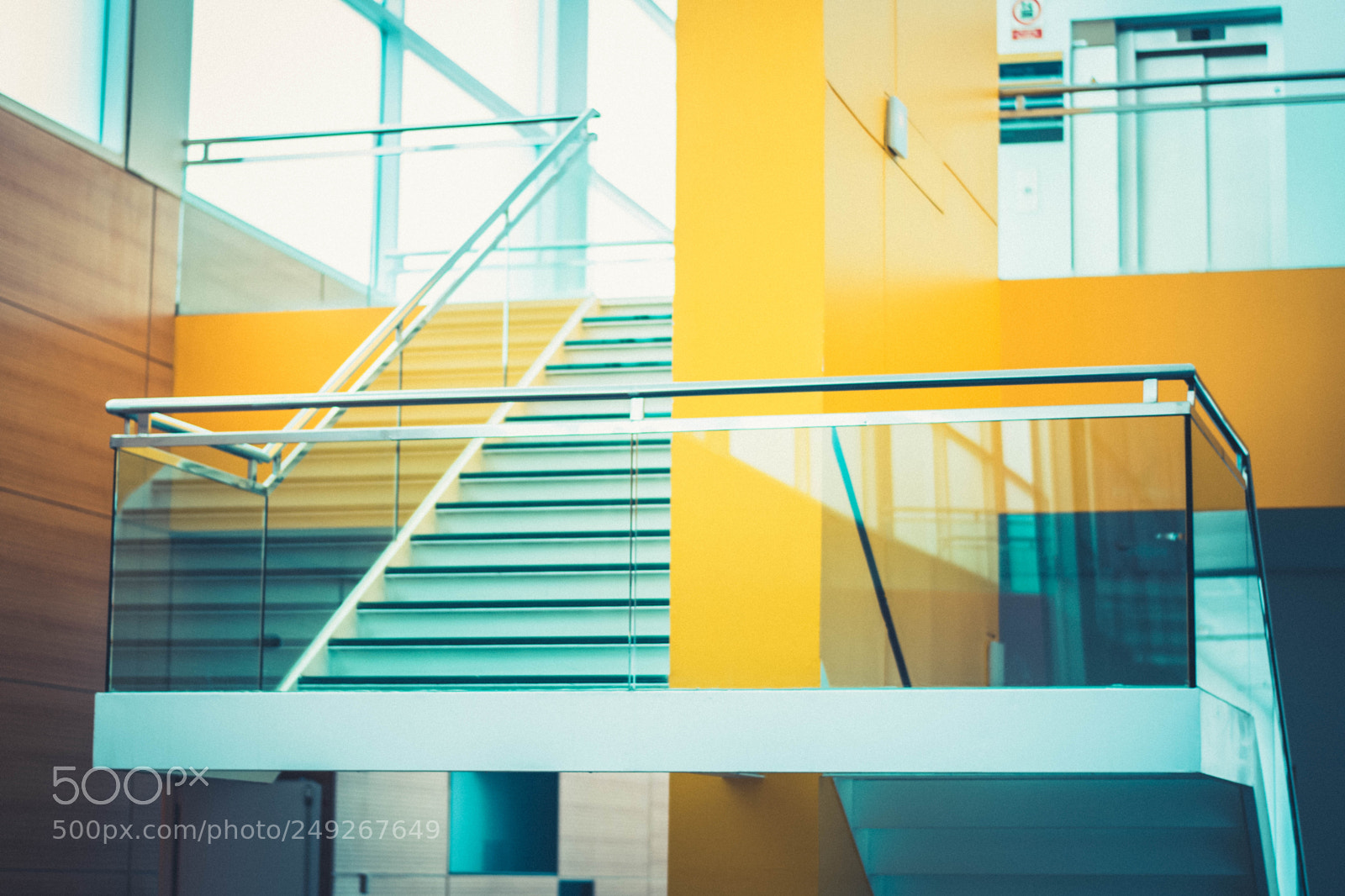 Nikon D3400 sample photo. Yellow stairs photography