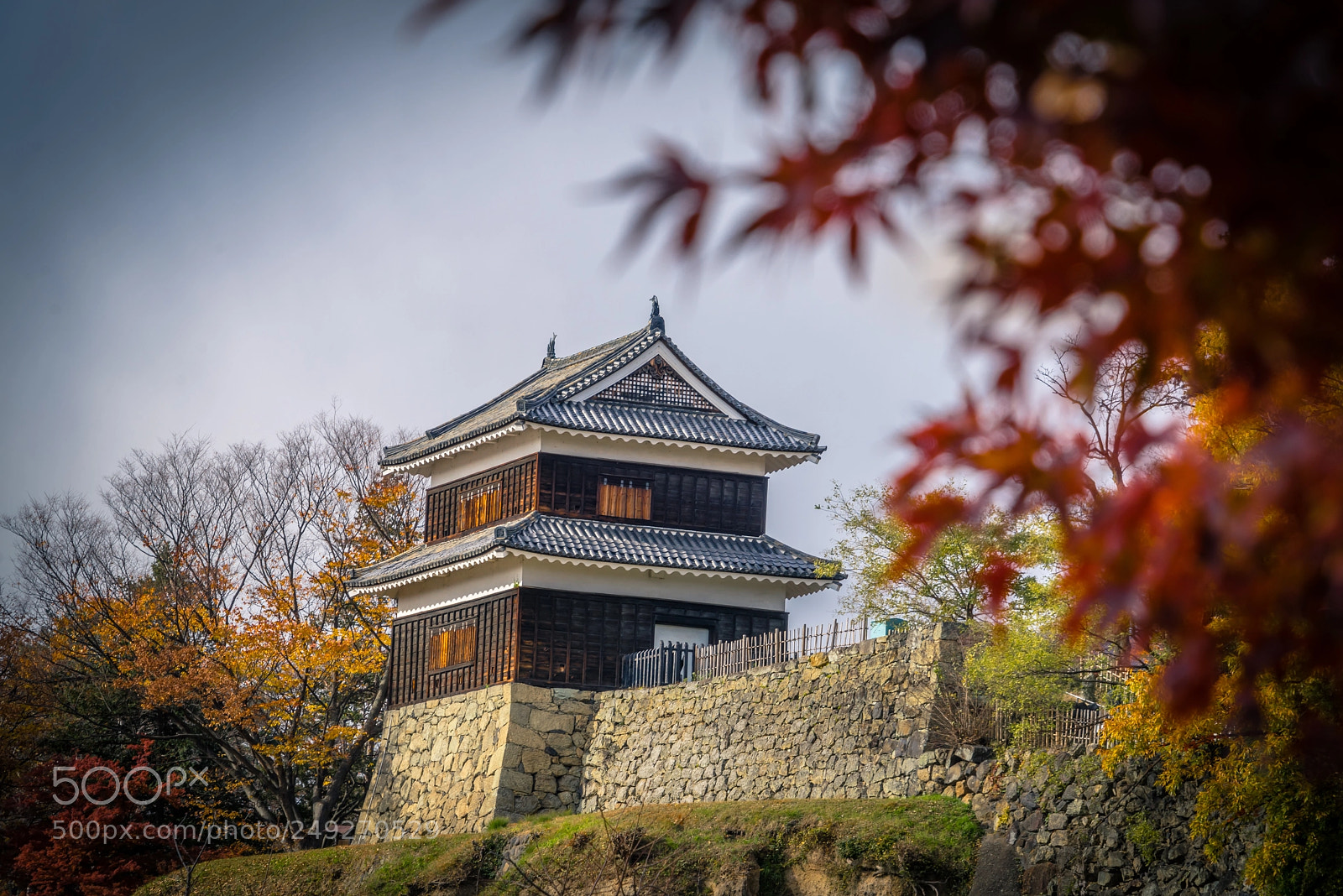 Sony a7R sample photo. Ueda castle photography