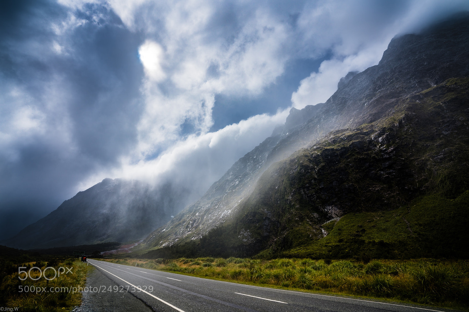 Sony a7R III sample photo. Rainy road photography