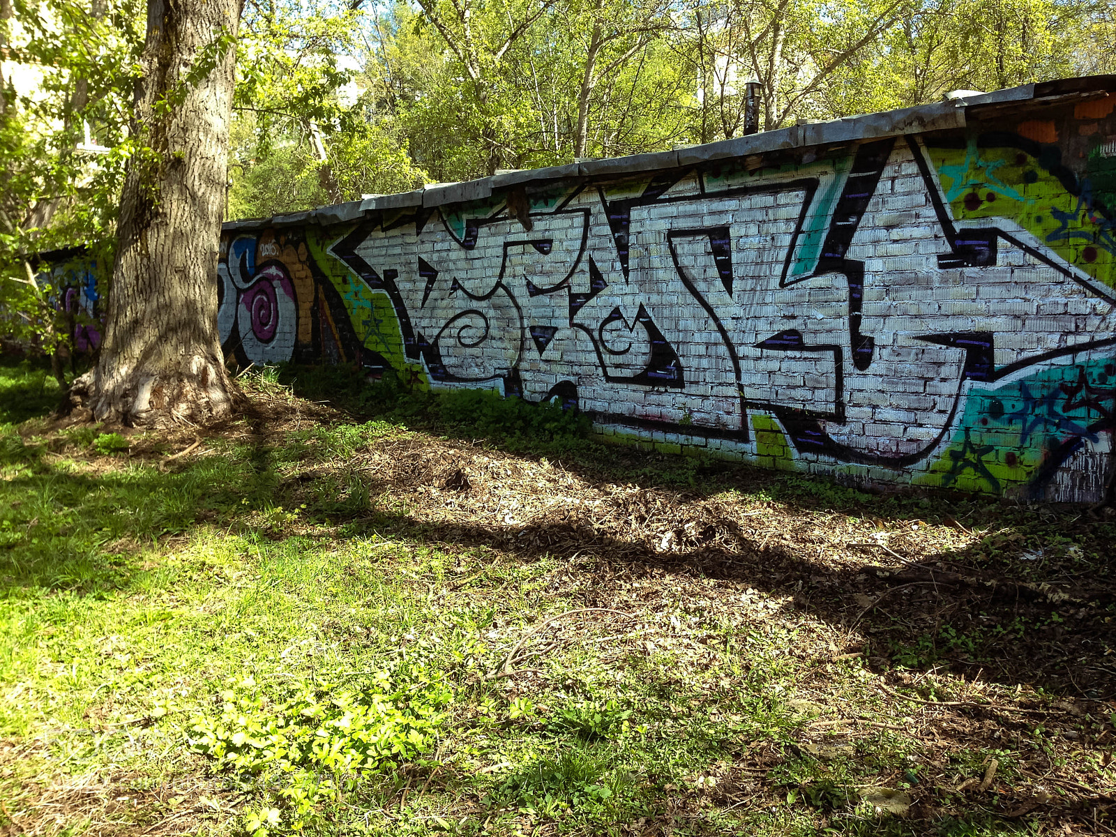 Apple iPhone 5 sample photo. Graffiti on the brick photography