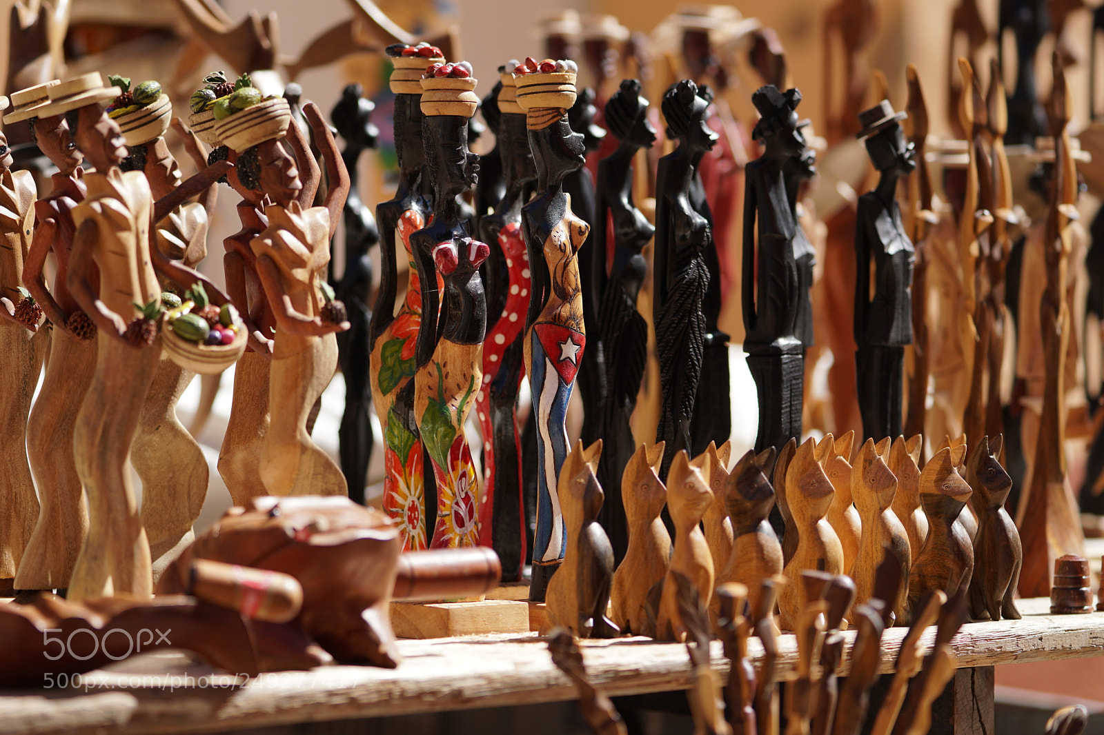Sony a6500 sample photo. Cuban wood figures photography