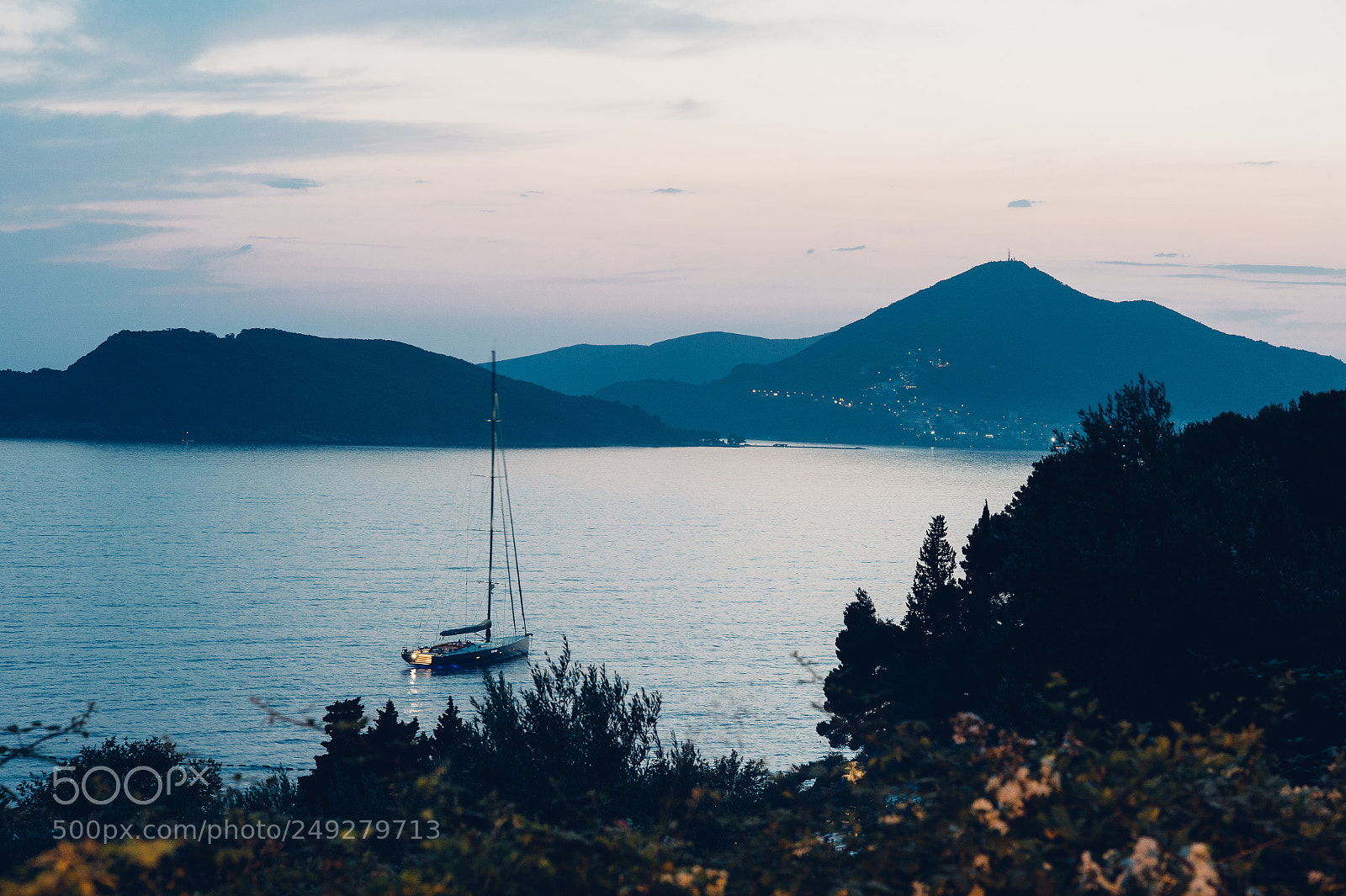 Nikon Df sample photo. Sailing yacht at twilight photography