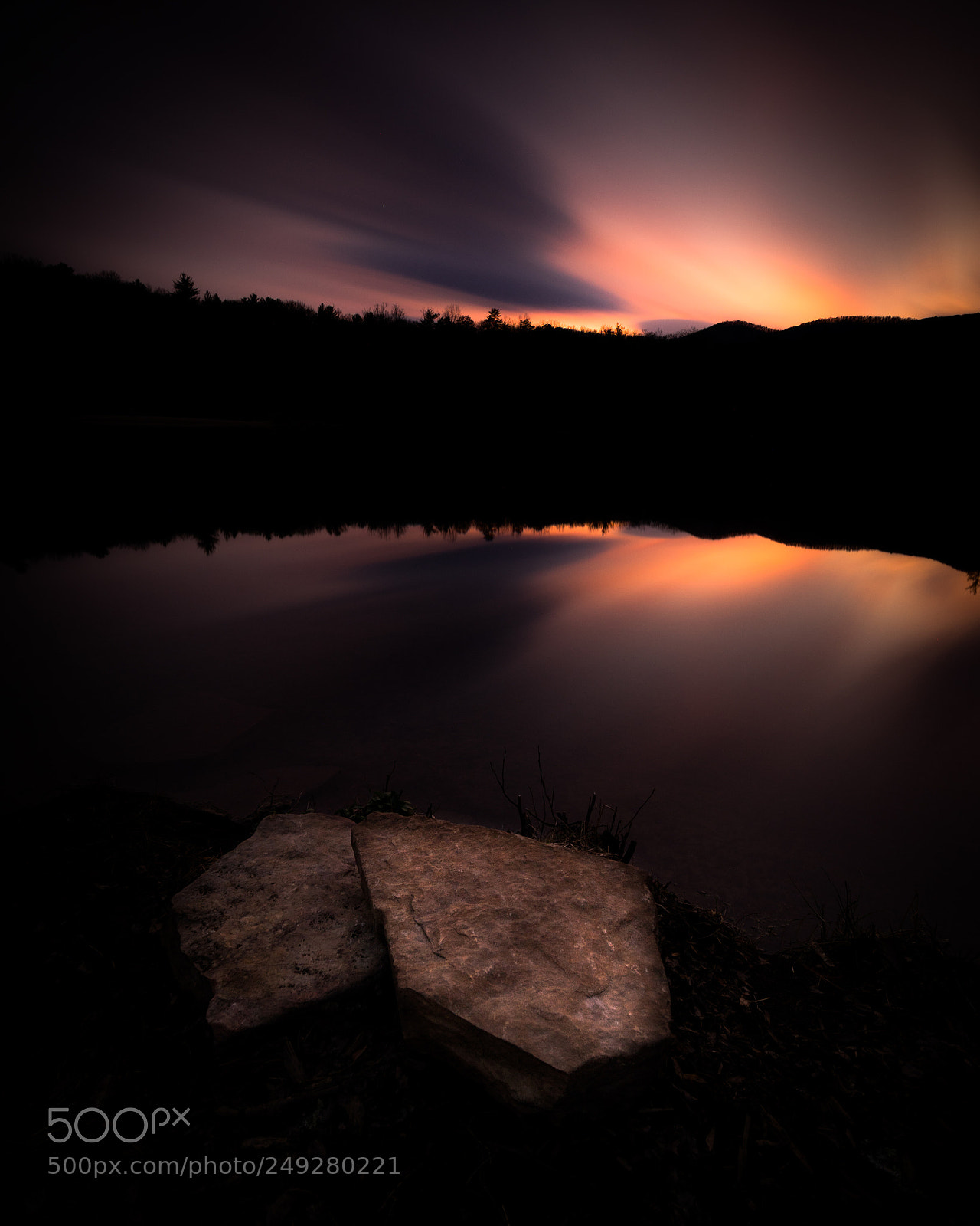 Sony a7 II sample photo. Time lapse over lake photography