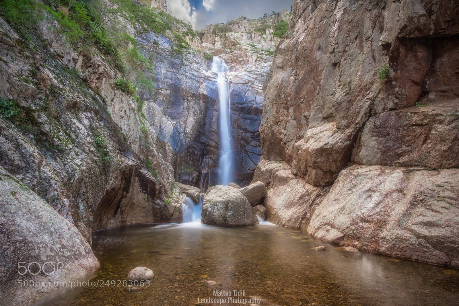 Fujifilm X-T1 sample photo. Waterfall in sardinia photography
