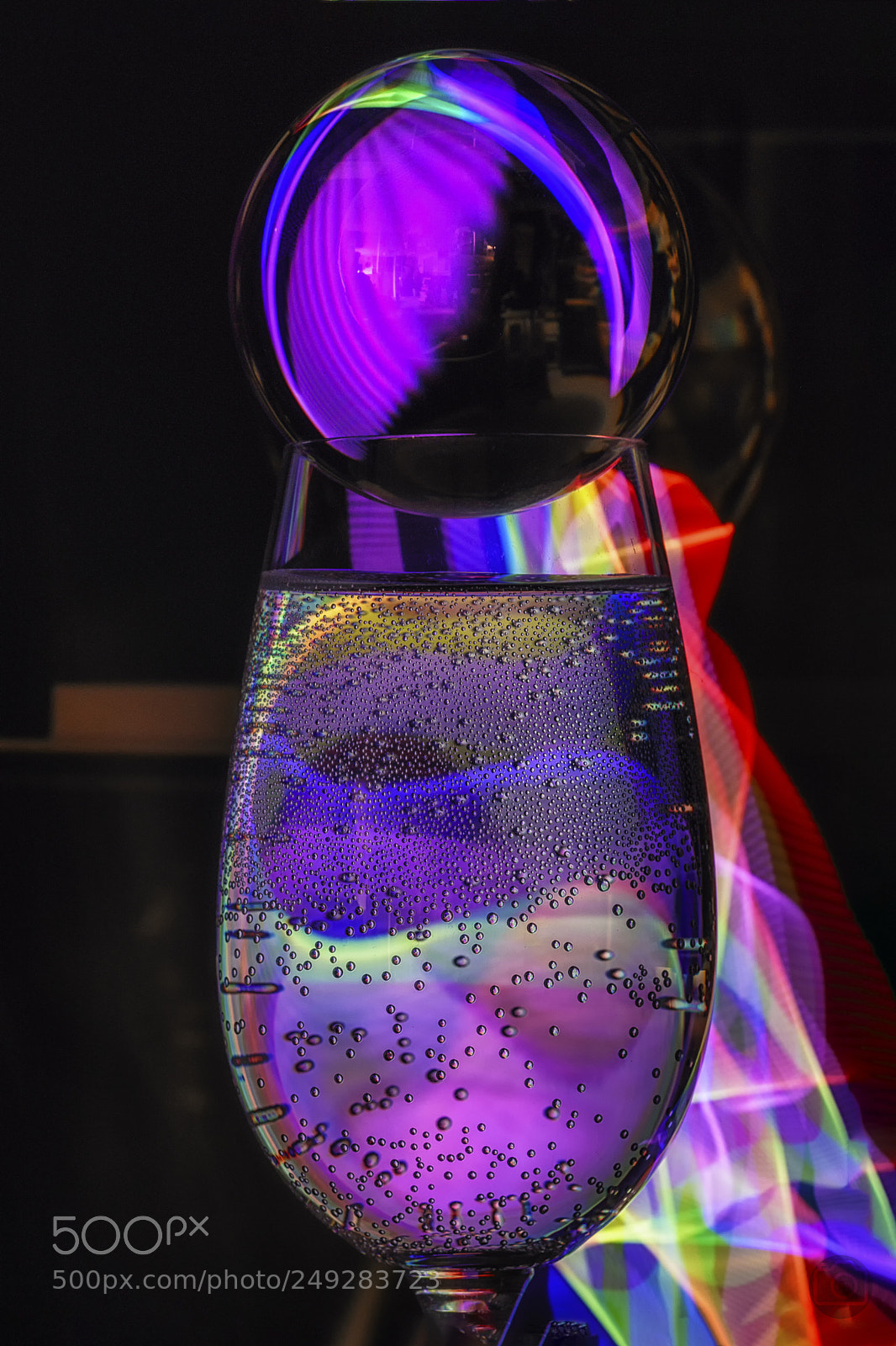 Canon EOS 80D sample photo. Crystal ball light paint photography