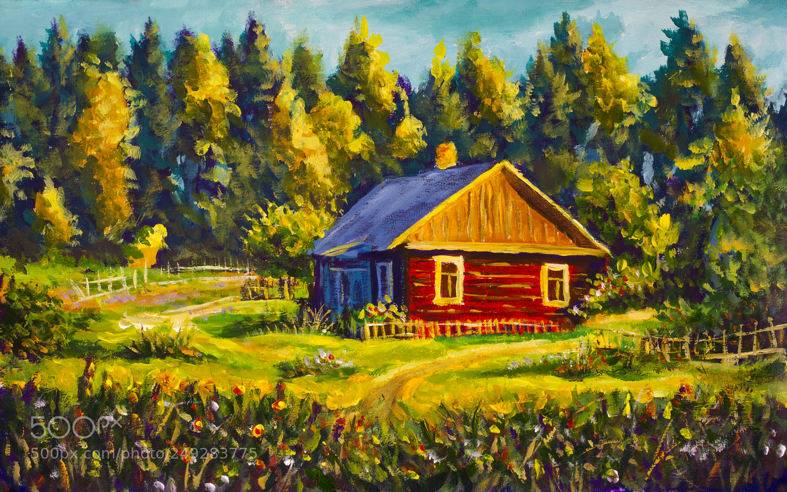 Canon EOS 60D sample photo. Painting rural village house photography