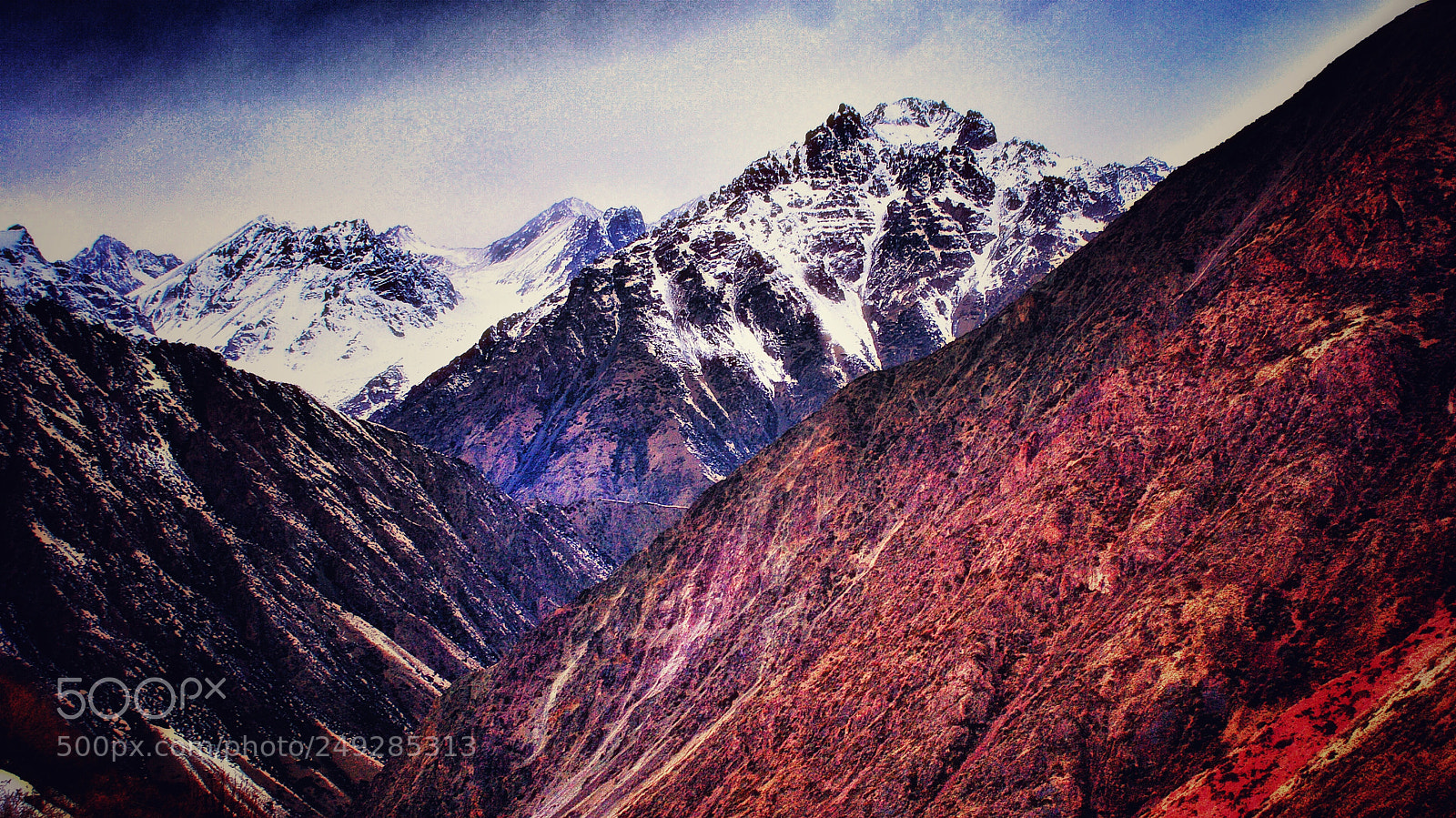 Sony Alpha DSLR-A200 sample photo. Tien shan mountains painted photography