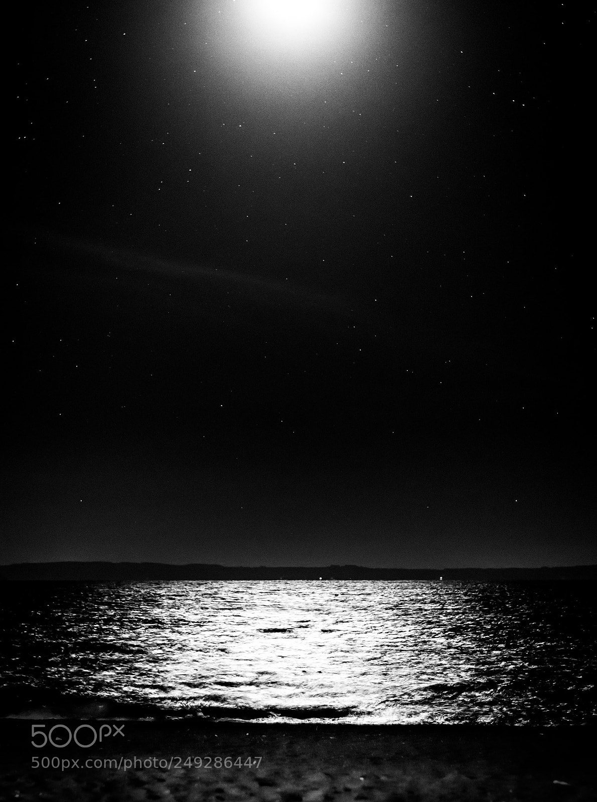 Nikon D3400 sample photo. Moon over lake photography