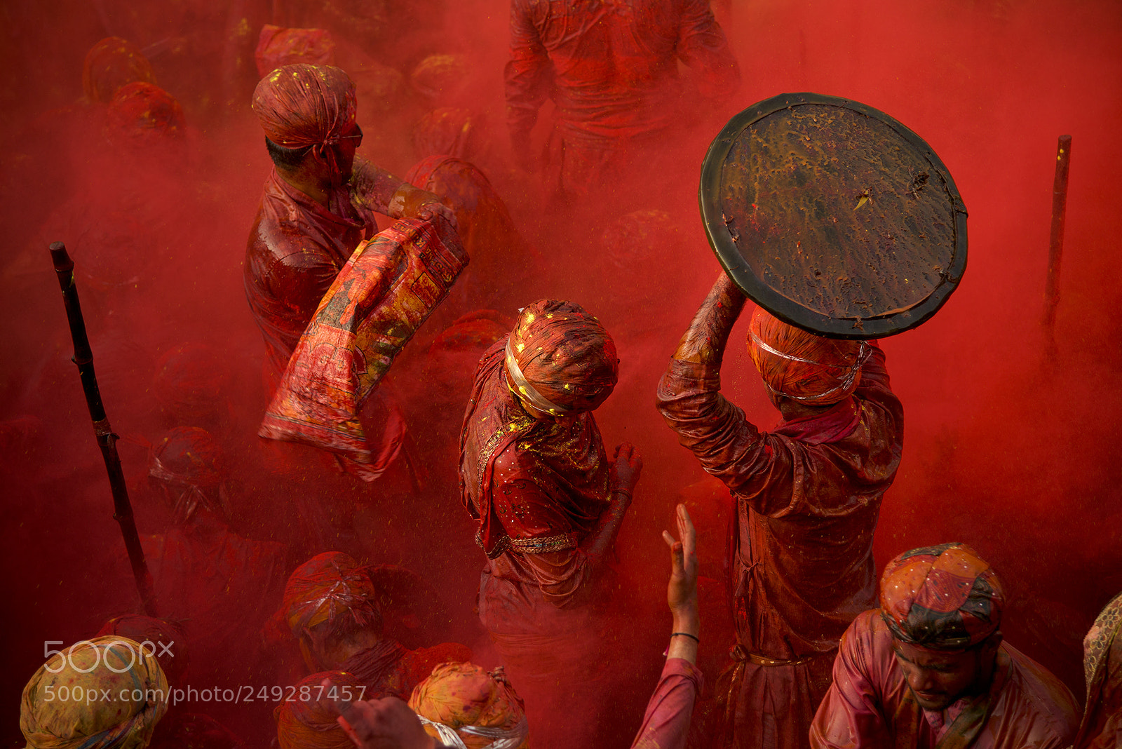 Nikon D810 sample photo. Lathmar holi of nandgaon photography
