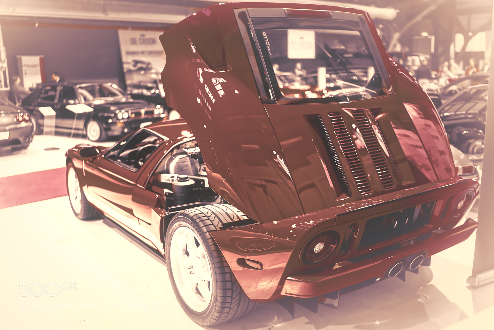 Sony a7R III sample photo. Ford gt engine hood photography