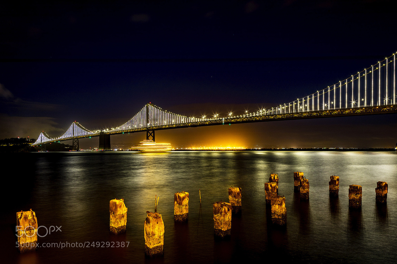 Canon EOS 5D Mark IV sample photo. Bay bridge after dark photography
