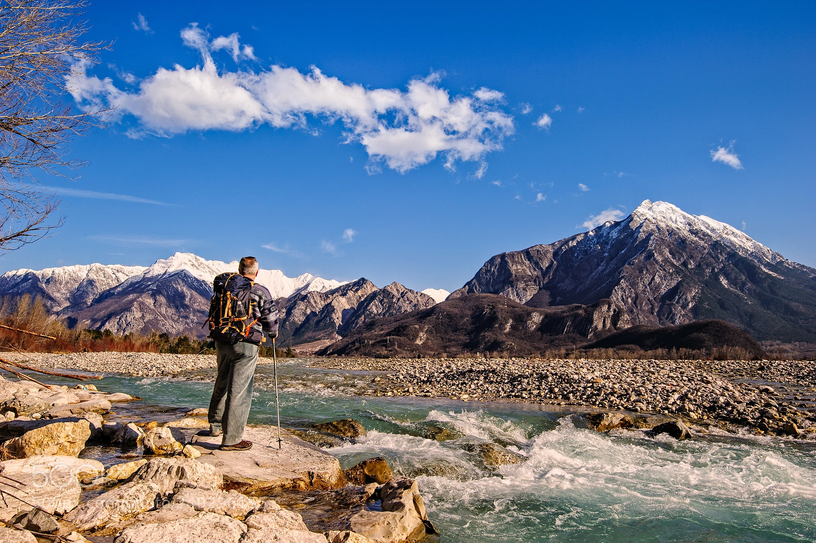 Nikon D700 sample photo. Mature hiker stay on photography