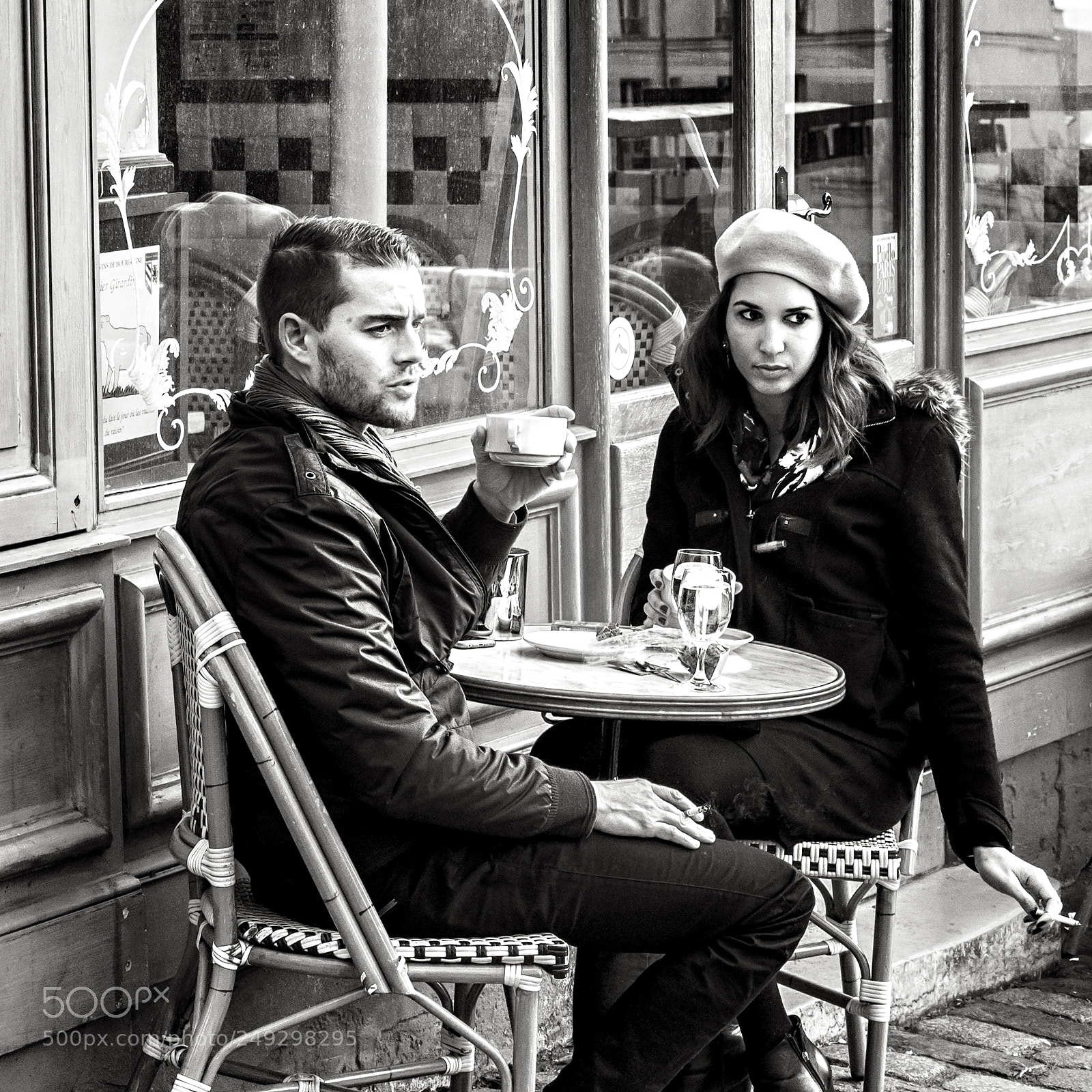 Nikon D90 sample photo. Montmarte cafe / paris photography