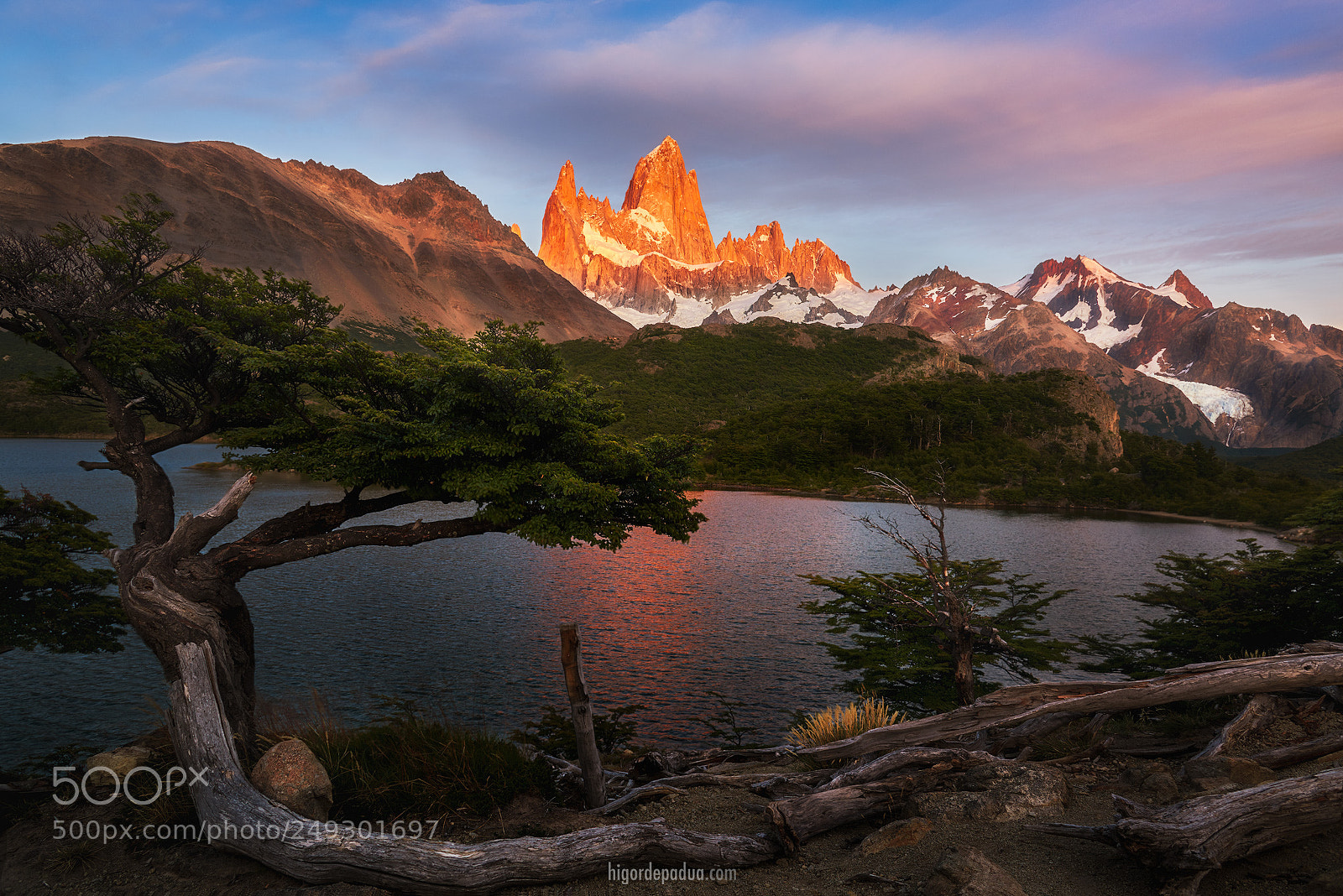 Nikon D810 sample photo. Alpenglow fitz roy photography