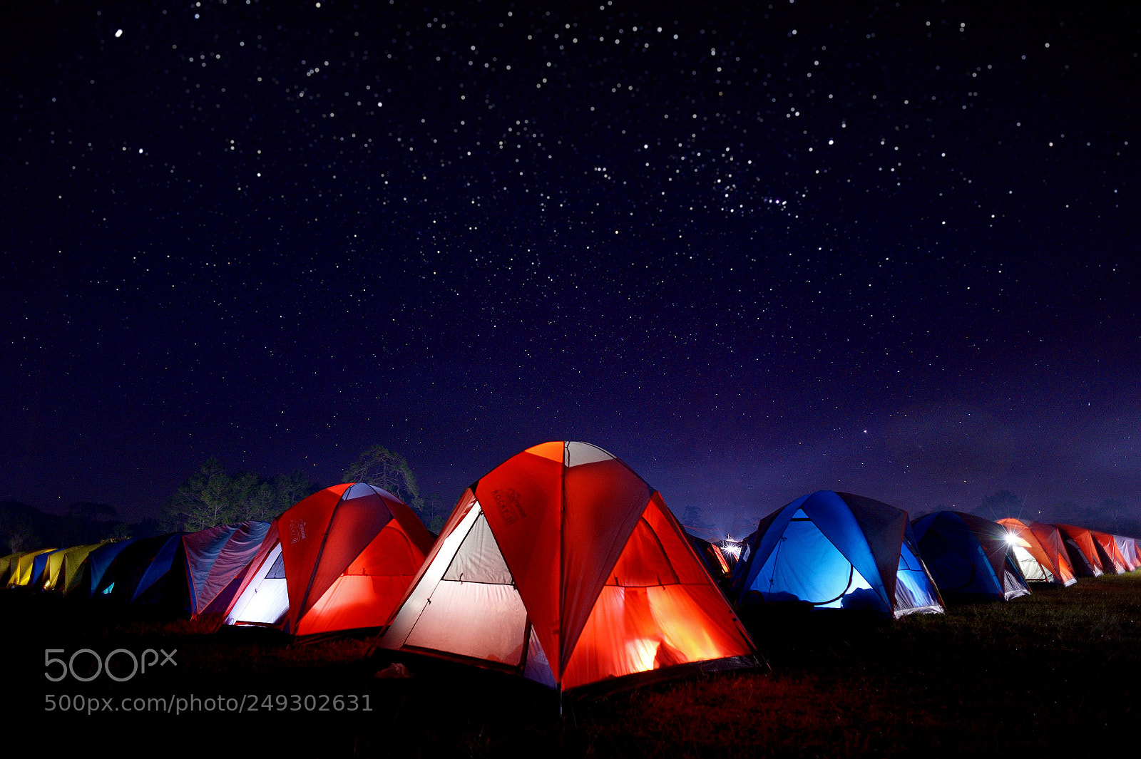Nikon Df sample photo. Tent at night photography
