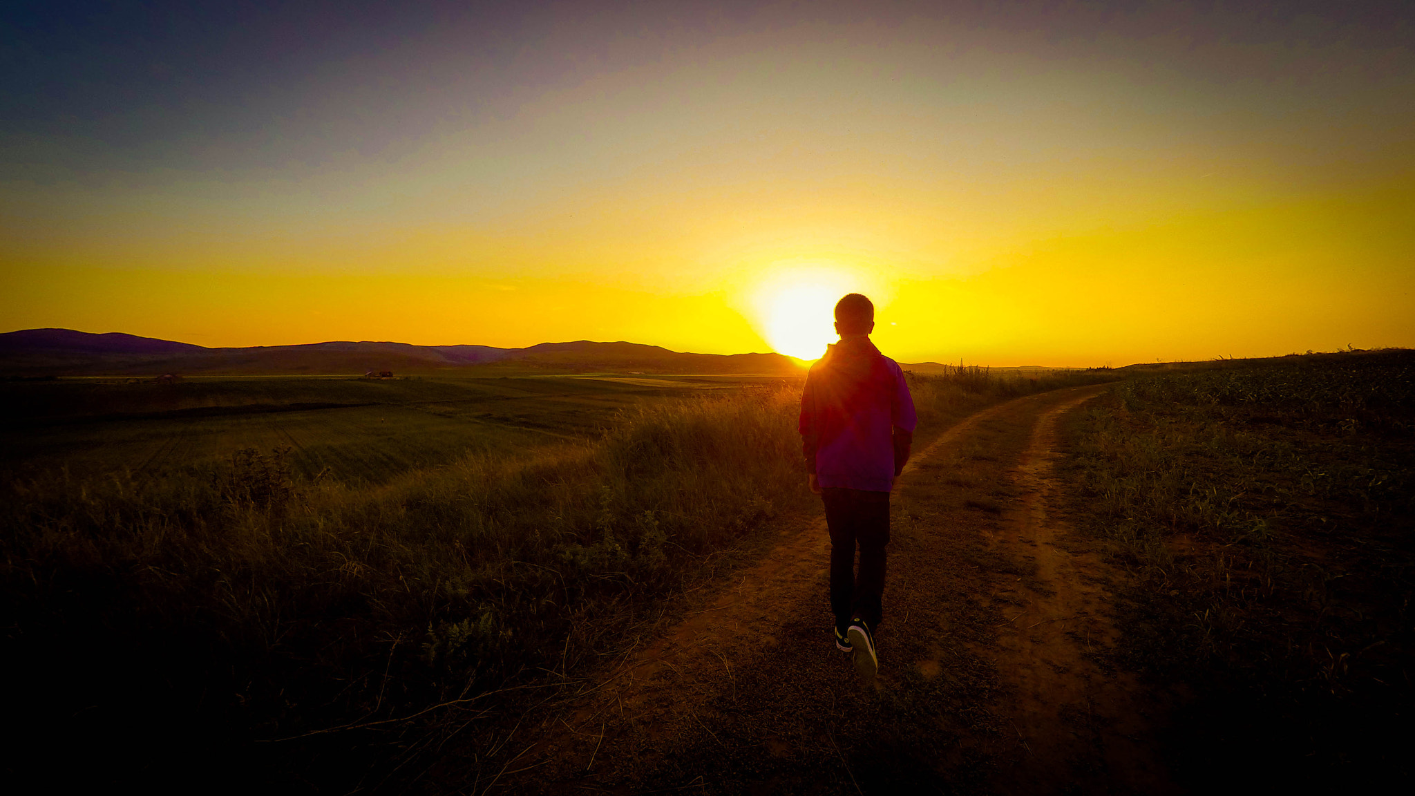 GoPro HERO4 Silver sample photo. Sunset over the hills photography