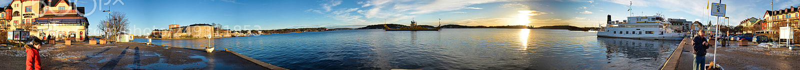 Nikon D5100 sample photo. Vaxholm harbour photography