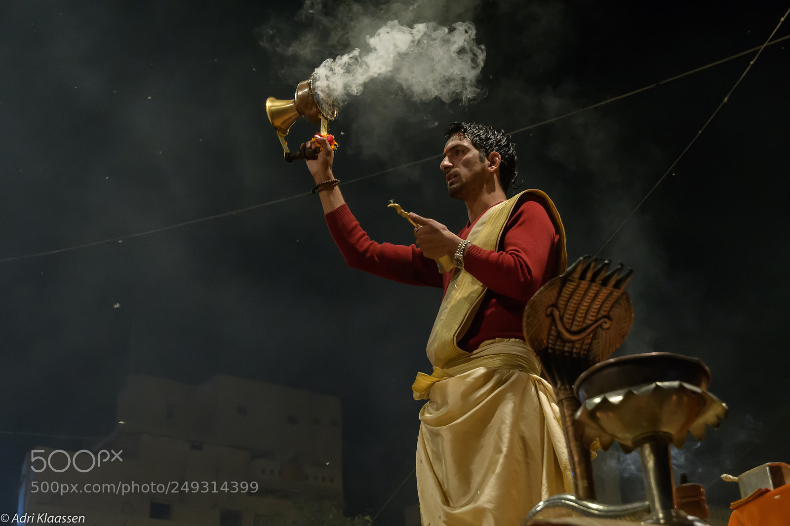 Nikon D500 sample photo. Varanasi aarti photography