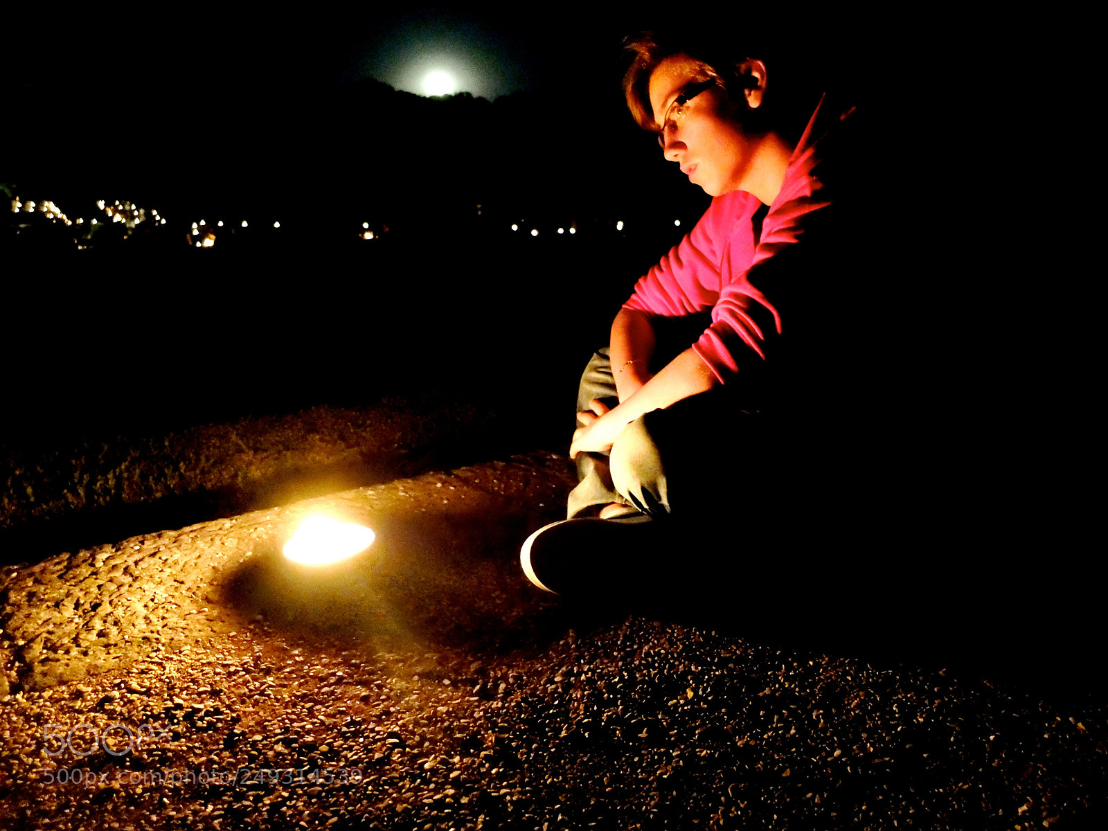 Fujifilm X20 sample photo. Moon candle time photography
