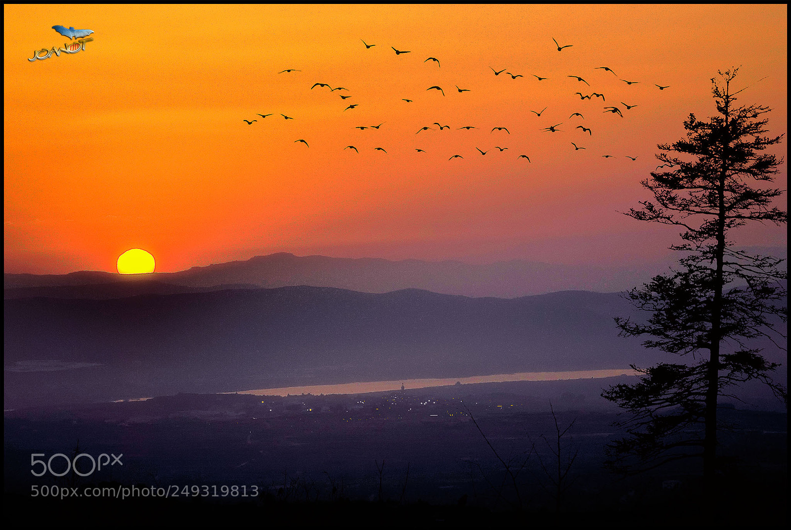 Nikon D200 sample photo. Orange sunset photography