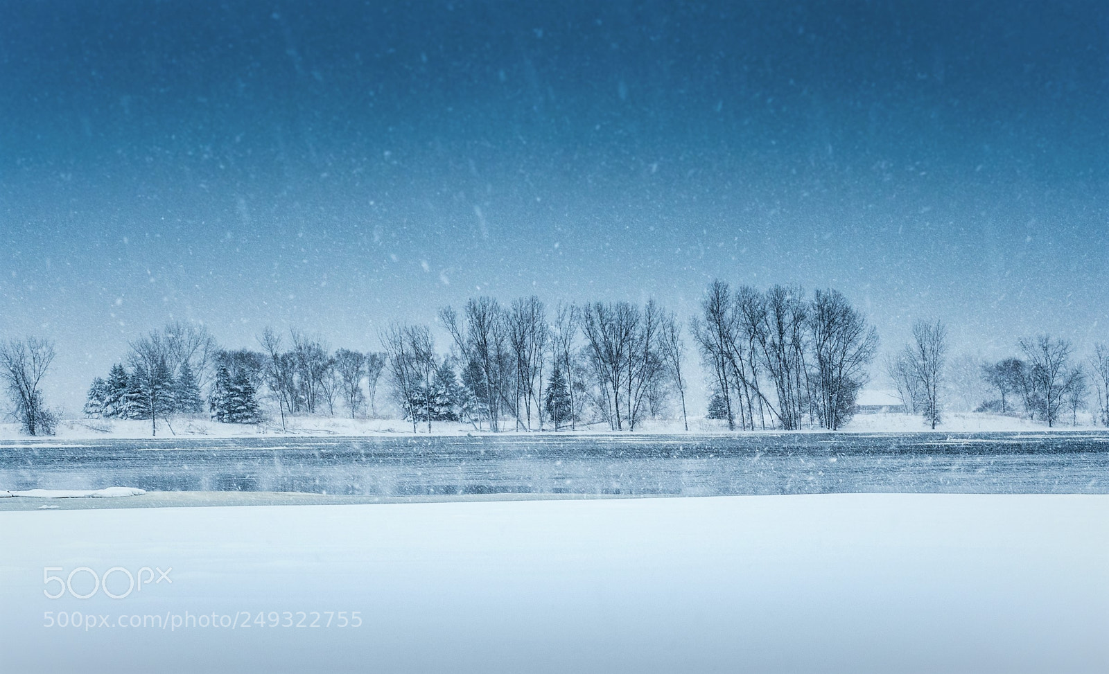 Olympus OM-D E-M5 II sample photo. Snowfall blues photography