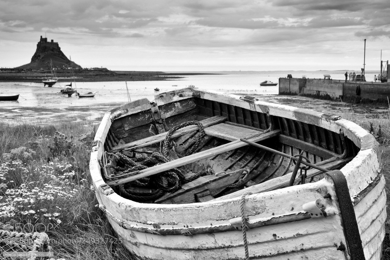 Canon EOS 5D sample photo. Holy island boat photography