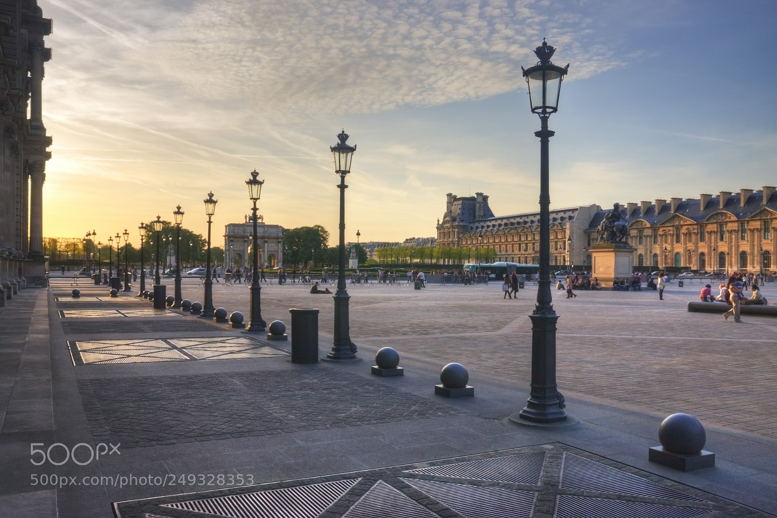Canon EOS 40D sample photo. Louvre at sunset photography