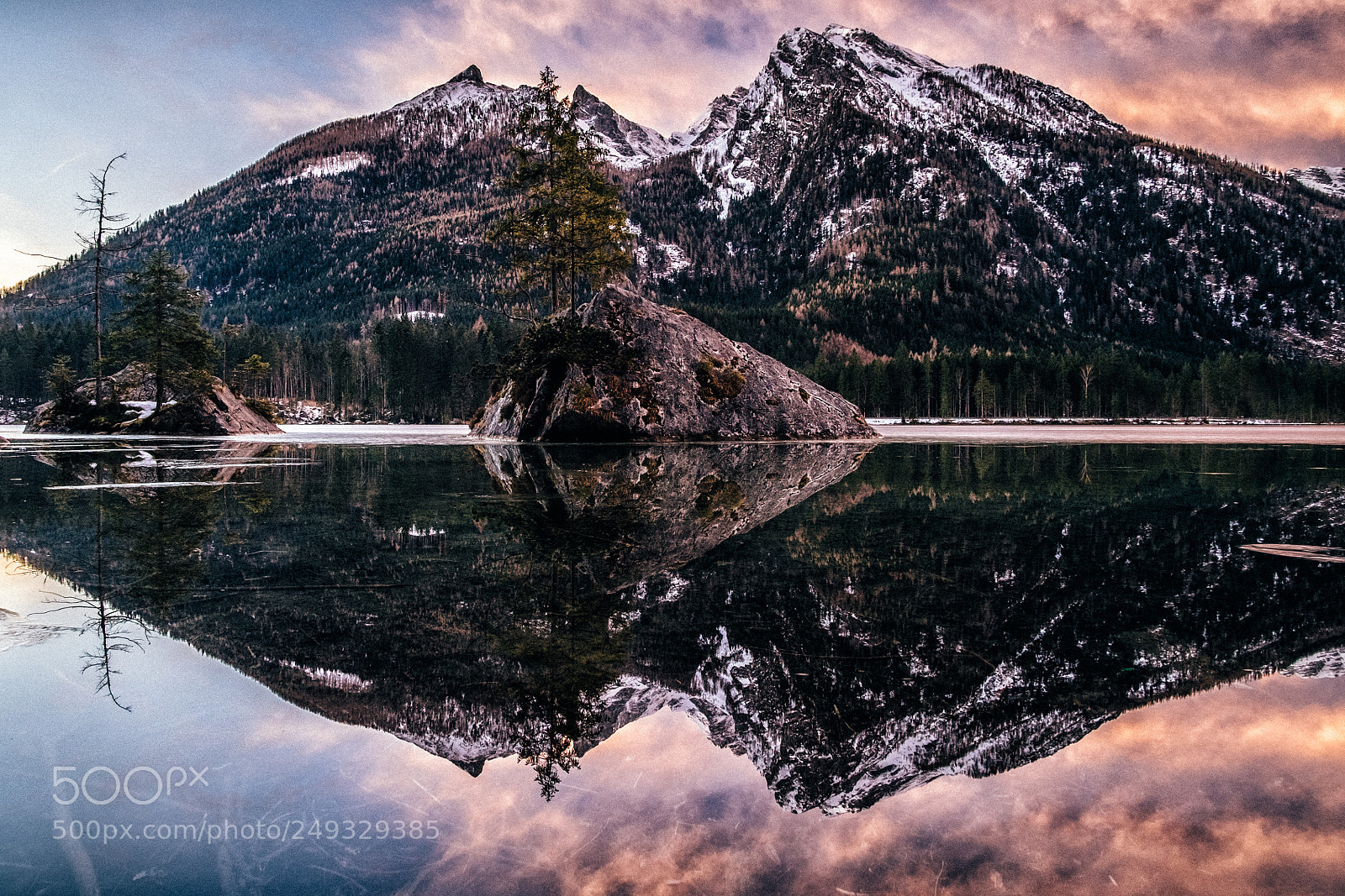 Fujifilm X-T1 sample photo. Hintersee reflection photography