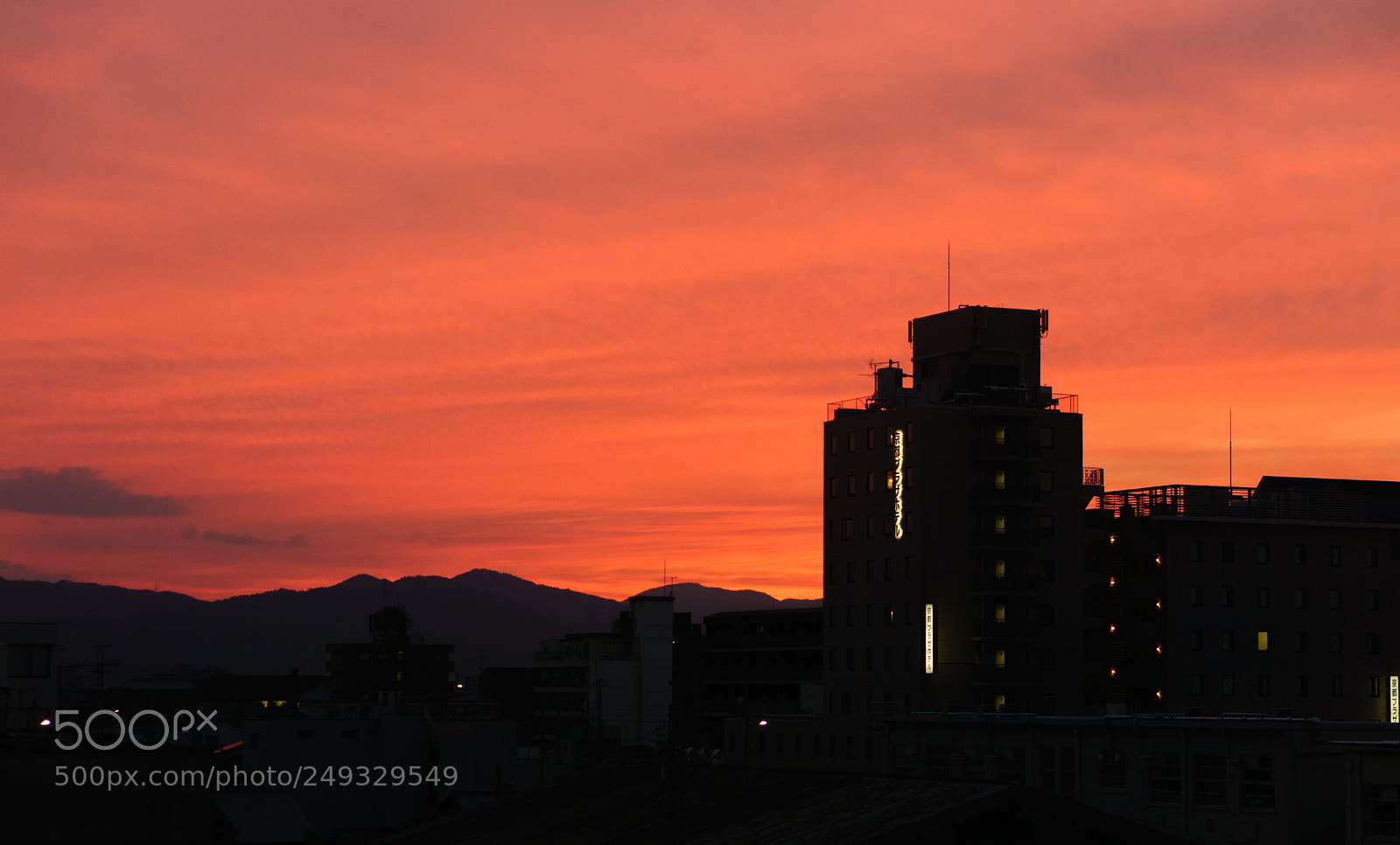 Sony a6000 sample photo. Kyotorooftop photography
