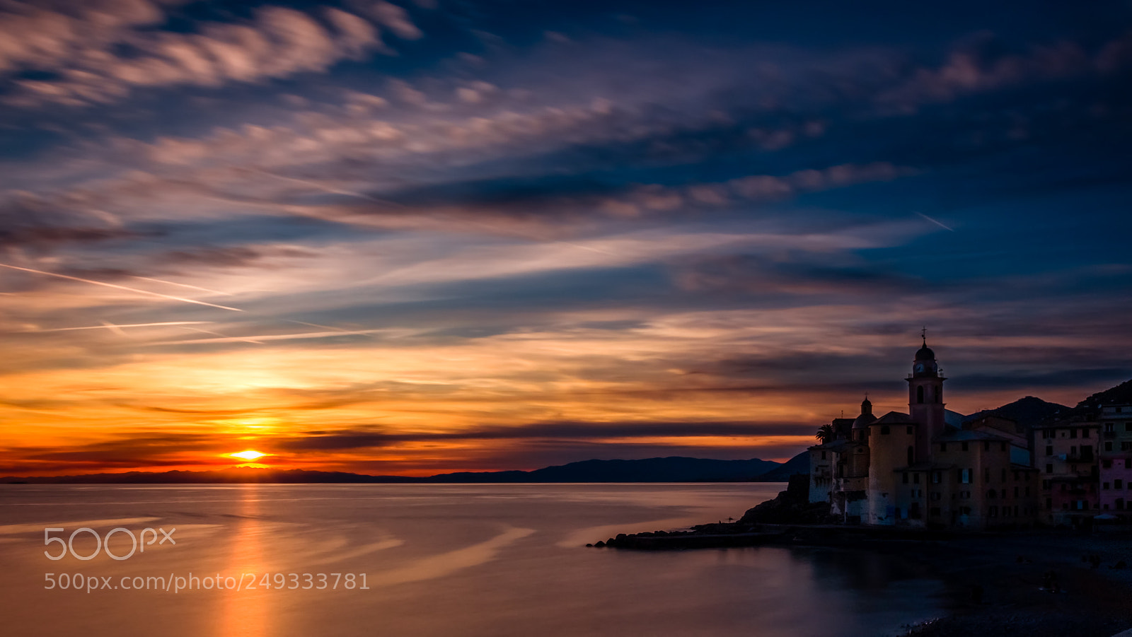 Olympus OM-D E-M5 sample photo. Another sunset in camogli photography