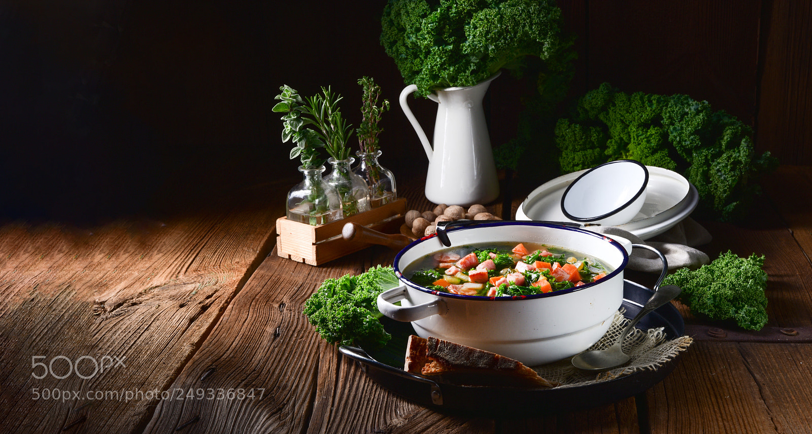 Nikon D810 sample photo. A tasty kale soup photography