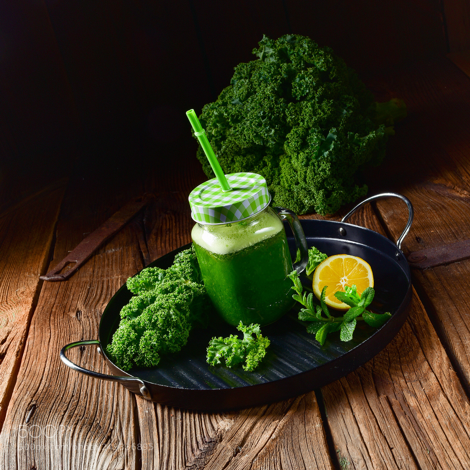 Nikon D810 sample photo. Kale smoothie photography