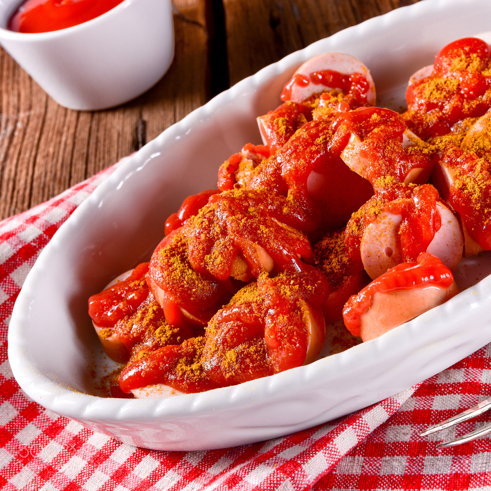 Nikon D810 sample photo. Sausage in curry sauce photography