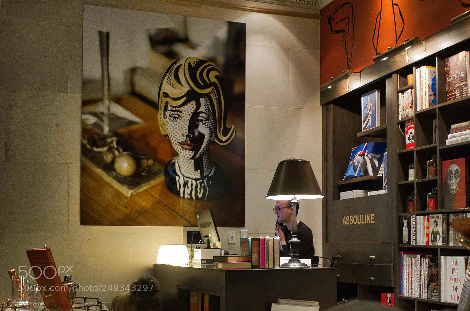 Fujifilm X100S sample photo. Book store guy photography