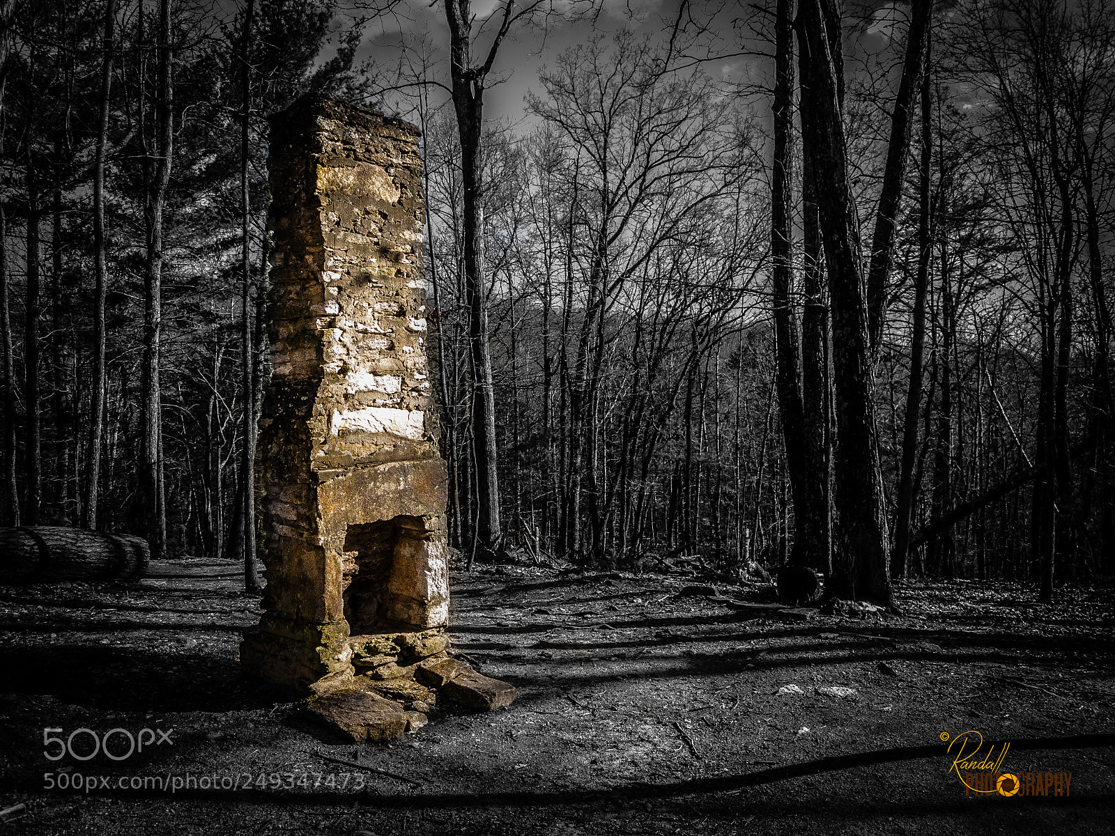 Olympus PEN E-PL1 sample photo. Lonely chimney - stone photography