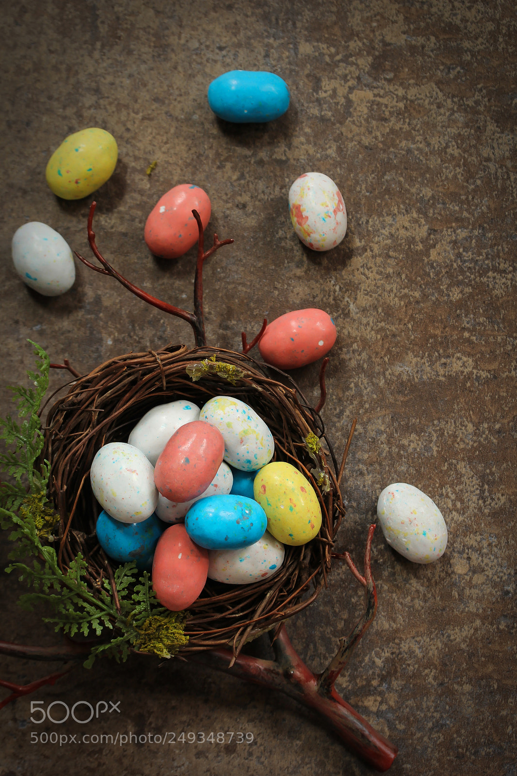 Canon EOS 60D sample photo. Colorful speckled easter eggs photography