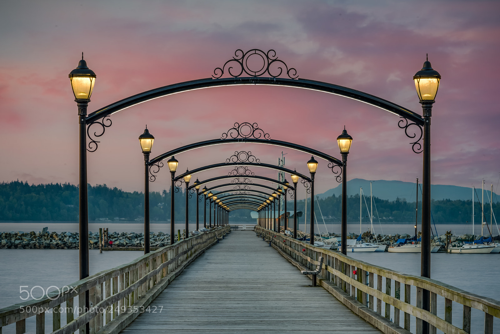 Nikon D810 sample photo. Pier lights photography