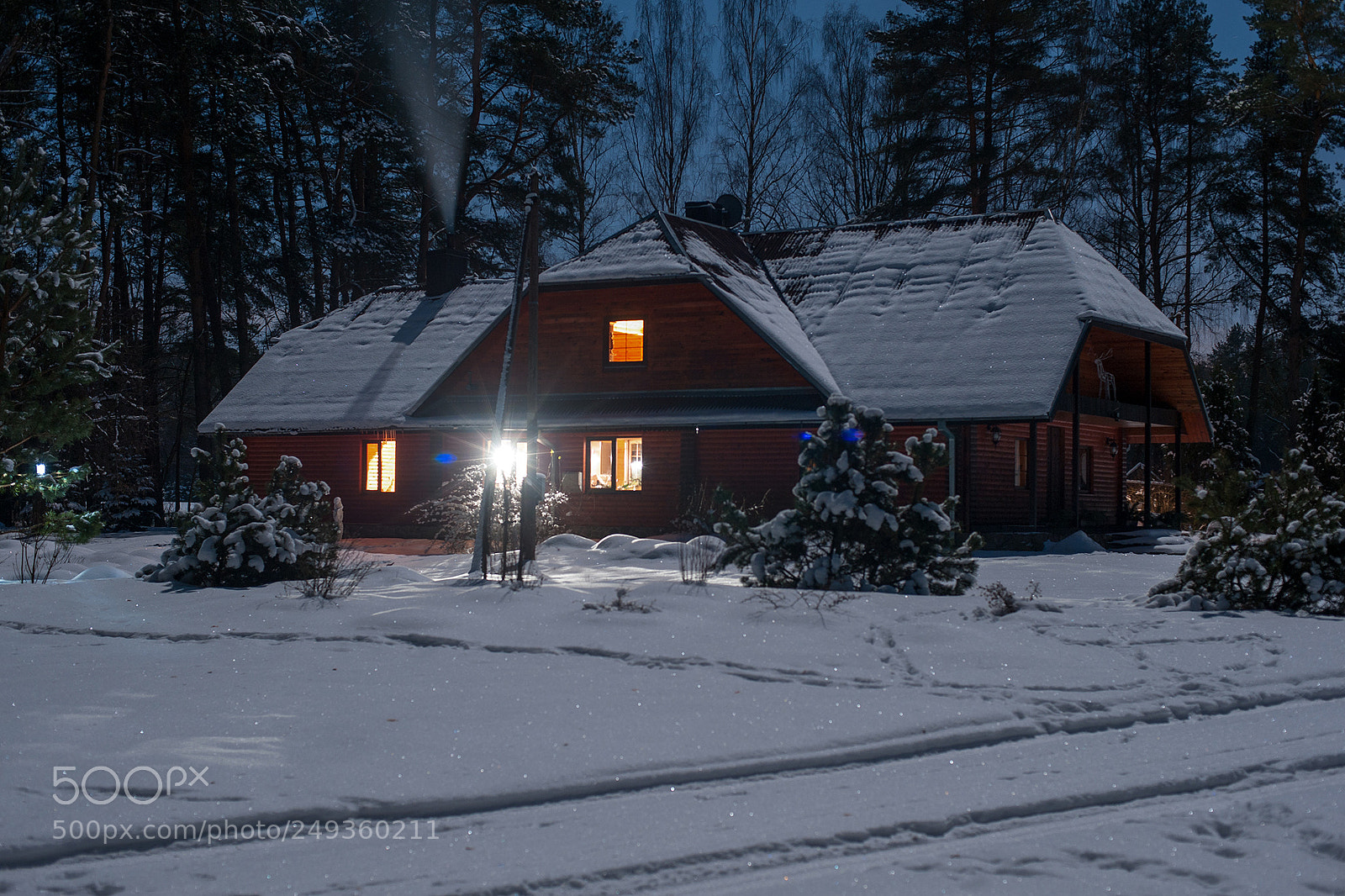 Nikon D3 sample photo. Winter evening photography
