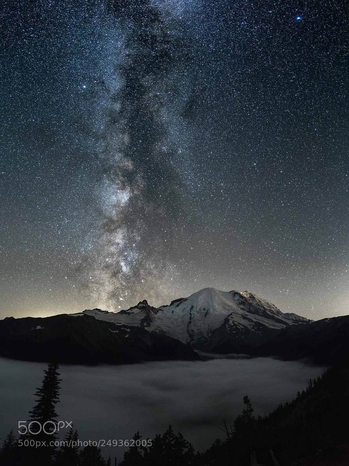 Sony a7R II sample photo. Milky way over mount photography