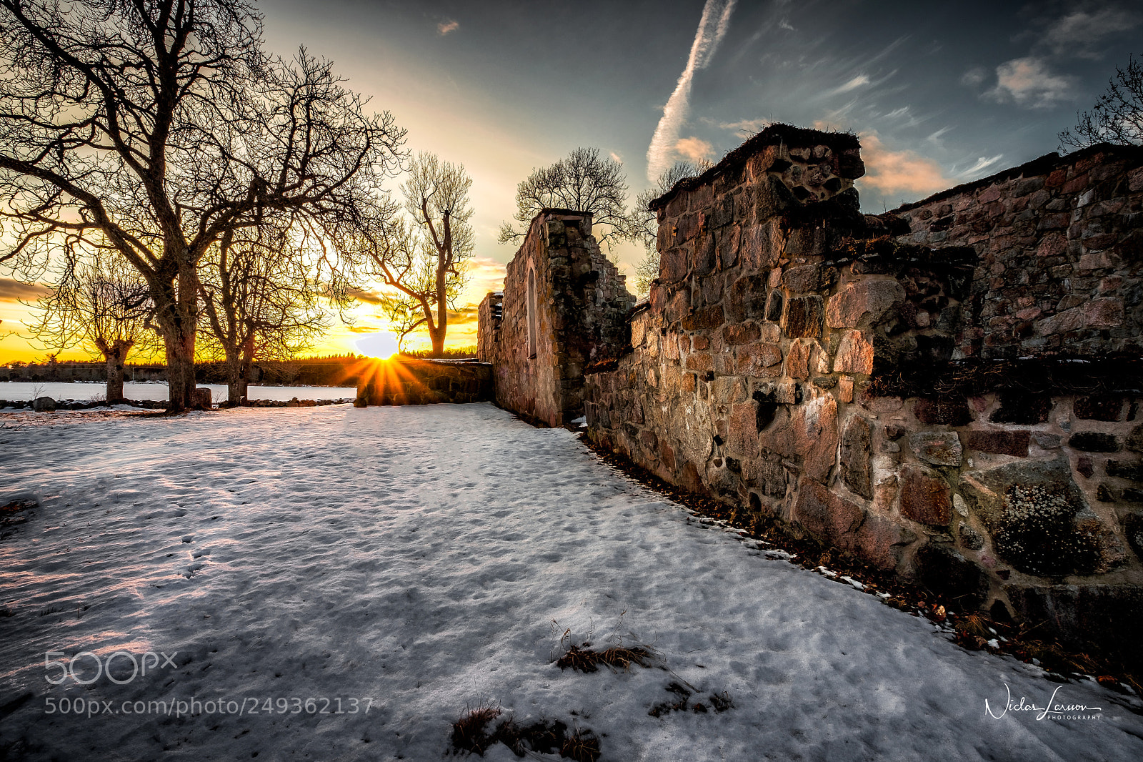 Fujifilm X-T2 sample photo. Church ruins sunset photography