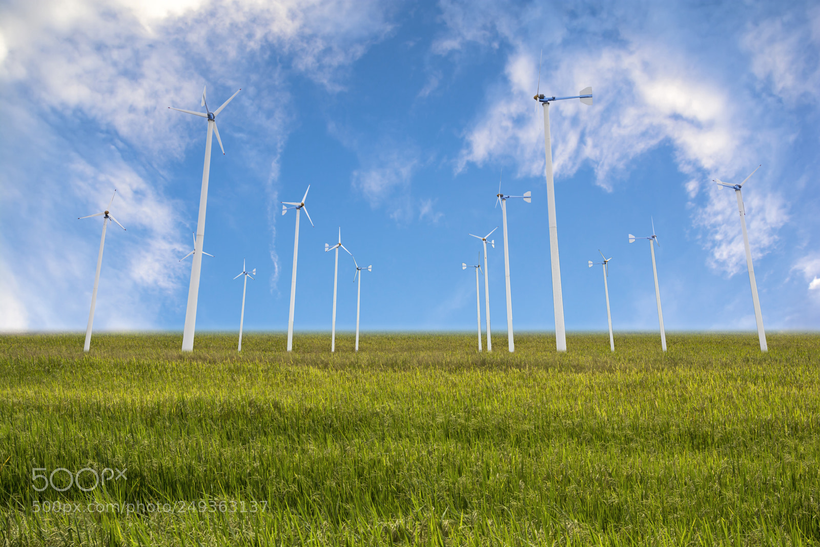 Nikon D5200 sample photo. Group of wind turbine photography