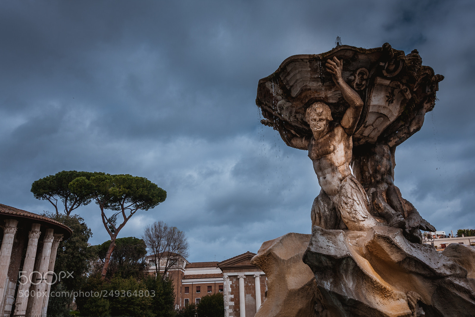 Canon EOS 40D sample photo. Fountain in rome photography